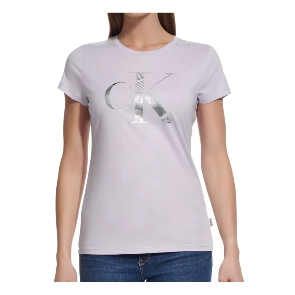 NEW Calvin Klein Ladies' Log Shirt Lavender Size LARGE